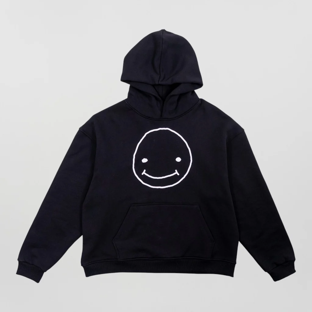 Smileyface Hoodie schwarz - Image 5